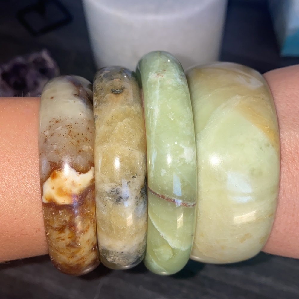 Genuine Jadeite Bangle Bracelets - image 6